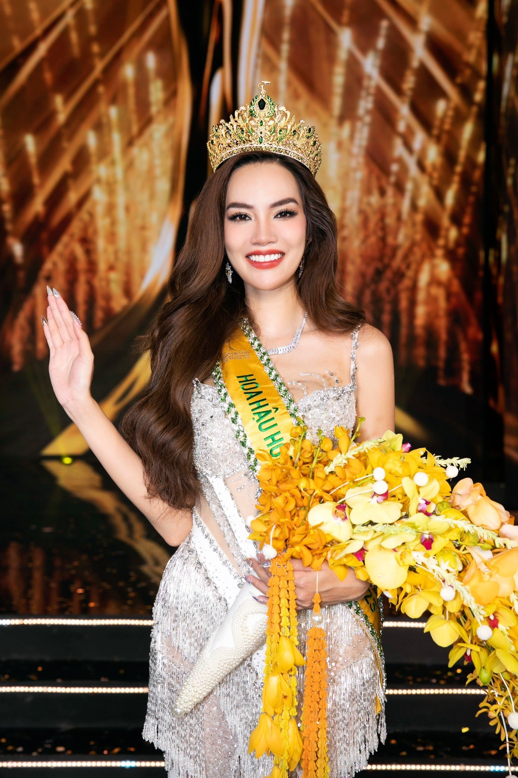 Hoa hậu L&ecirc; Ho&agrave;ng Phương khi đăng quang Miss Grand VietNam 2023