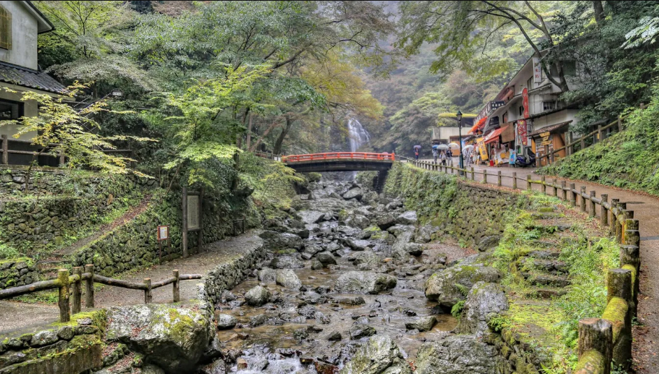 C&ocirc;ng vi&ecirc;n Minoh, Osaka. Đ&acirc;y l&agrave; c&ocirc;ng vi&ecirc;n l&acirc;u đời nổi tiếng với những khu rừng tươi tốt, th&aacute;c nước cao 33 m&eacute;t v&agrave; những con đường đi bộ đường d&agrave;i tuyệt đẹp. Nơi đ&acirc;y tr&ocirc;ng thật ngoạn mục v&agrave;o m&ugrave;a thu (th&aacute;ng Ch&iacute;n &ndash; th&aacute;ng Mười một) v&agrave; m&ugrave;a xu&acirc;n (th&aacute;ng Ba - th&aacute;ng Năm) -Ảnh: Geoff Whalan/Flickr