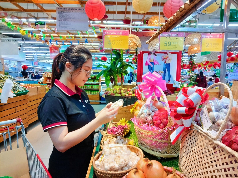 Giỏ qu&agrave; rau củ độc quyền thu h&uacute;t người ti&ecirc;u d&ugrave;ng ngay khi l&ecirc;n kệ - Ảnh Hồng Ch&acirc;u