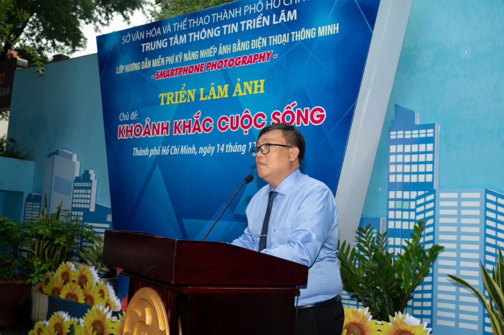 Gi&aacute;m đốc trung t&acirc;m TTTL TPHCM L&ecirc; Đức Ph&aacute;p ph&aacute;t biểu tổng kết