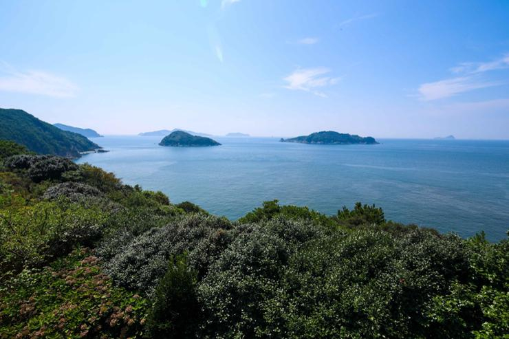 Cảnh biển nh&igrave;n từ đảo Jangsa ở Tongyeong, tỉnh Nam Kyungsang / Được ph&eacute;p của Tổ chức Du lịch H&agrave;n Quốc
