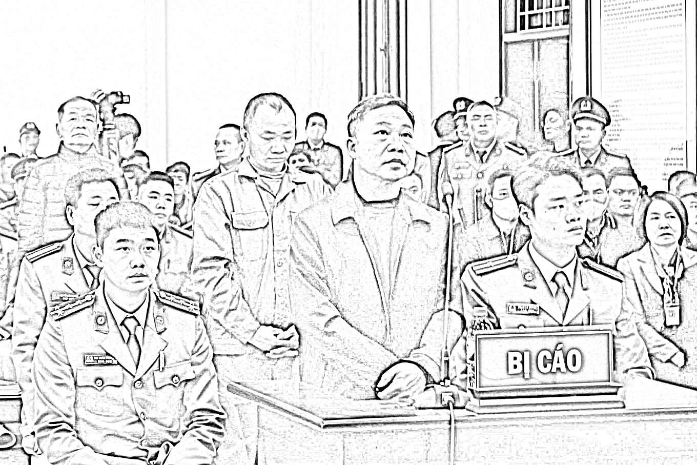 &Ocirc;ng Lưu B&igrave;nh Nhưỡng c&ugrave;ng c&aacute;c bị c&aacute;o tại t&ograve;a