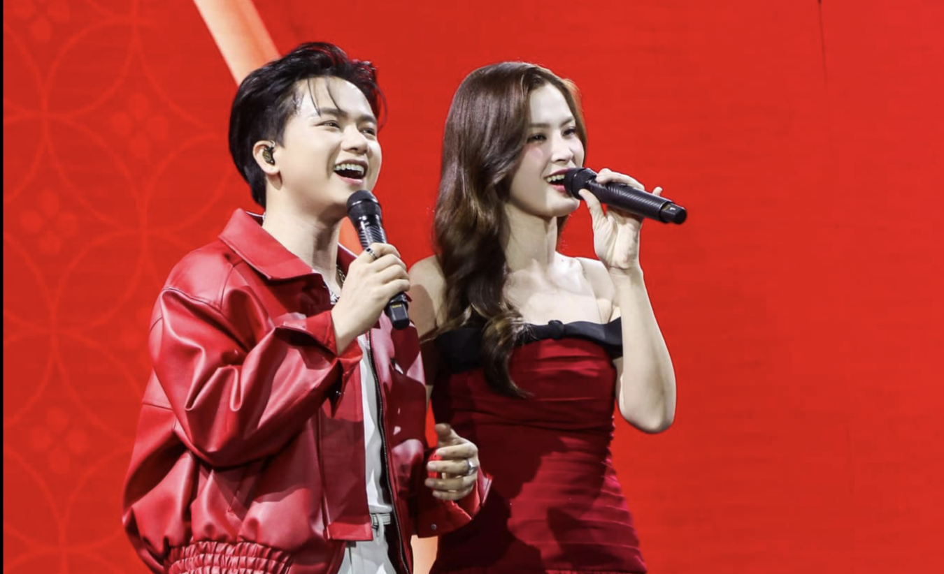 Đ&ocirc;ng Nhi, B&ugrave;i C&ocirc;ng Nam kết hợp trong Tết vỗ về (Ảnh: B&ugrave;i C&ocirc;ng Nam)