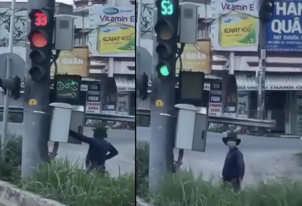 &ldquo;Người lạ&rdquo; chỉnh đ&egrave;n t&iacute;n hiệu giao th&ocirc;ng g&acirc;y x&ocirc;n xao cộng động mạng l&agrave; nam trật tự vi&ecirc;n Thanh ni&ecirc;n xung phong