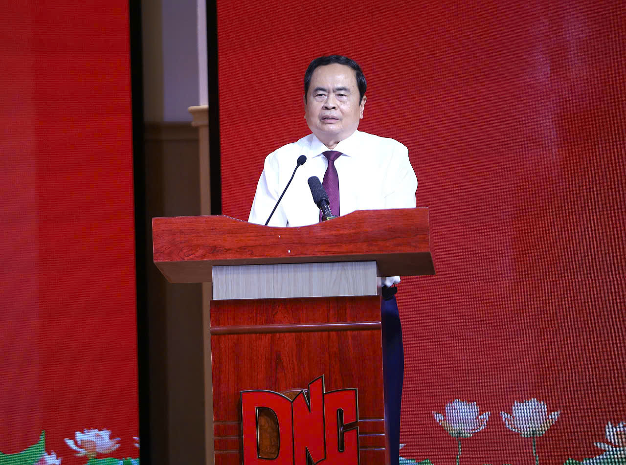 Chủ tịch Quốc hội Trần Thanh Mẫn - ph&aacute;t biểu. Ảnh: Trung Phạm