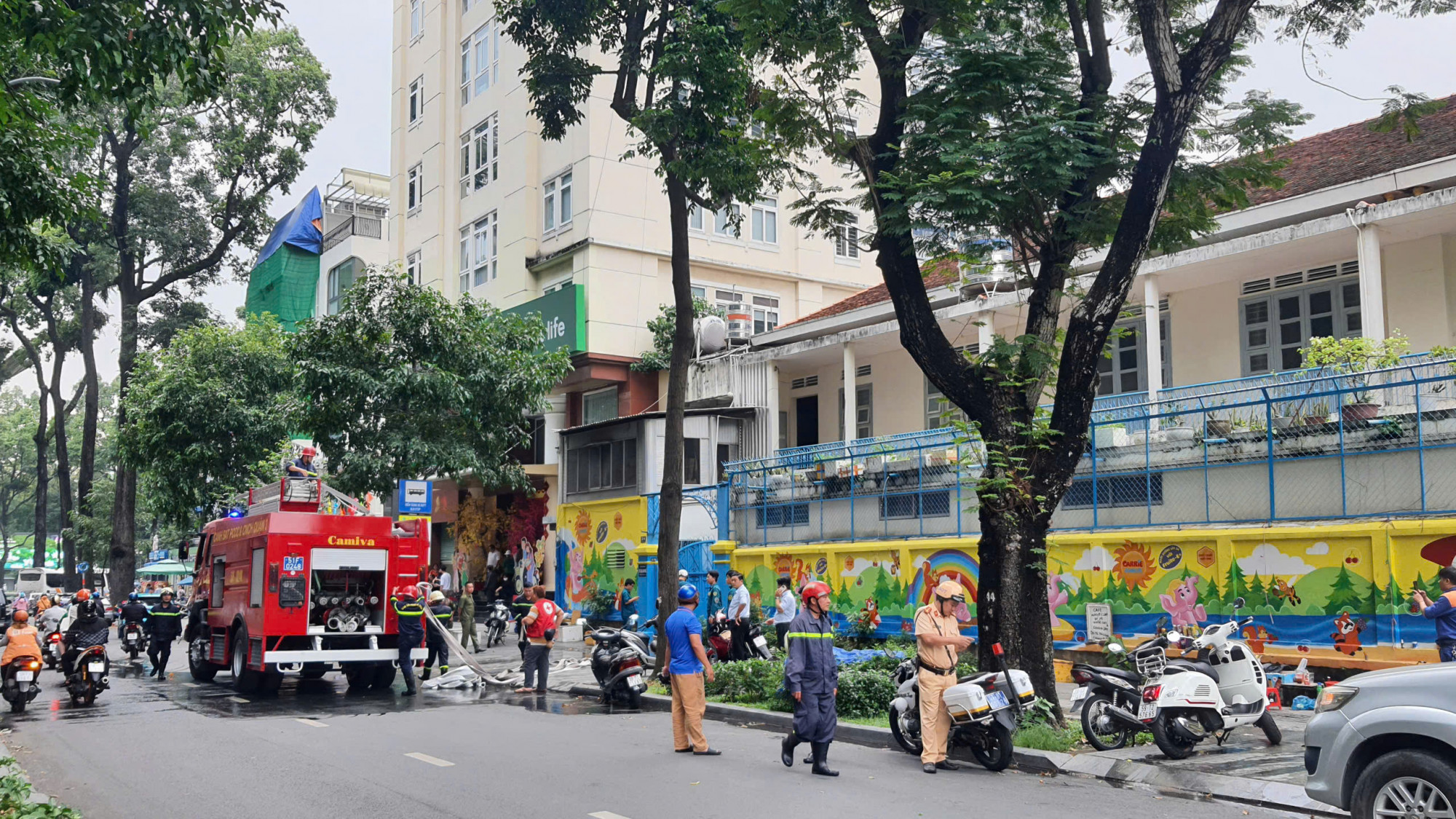 Hiện trường vụ ch&aacute;y.