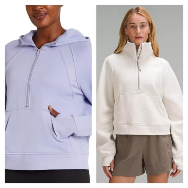 &Aacute;o nỉ lặn đặc trưng của Lululemon, b&ecirc;n phải, v&agrave; một mặt h&agrave;ng quần &aacute;o thể thao tương tự được b&aacute;n tại nh&agrave; b&aacute;n lẻ b&aacute;n bu&ocirc;n Costco của Hoa Kỳ. Ảnh chụp từ trang web Costco v&agrave; Lululemon