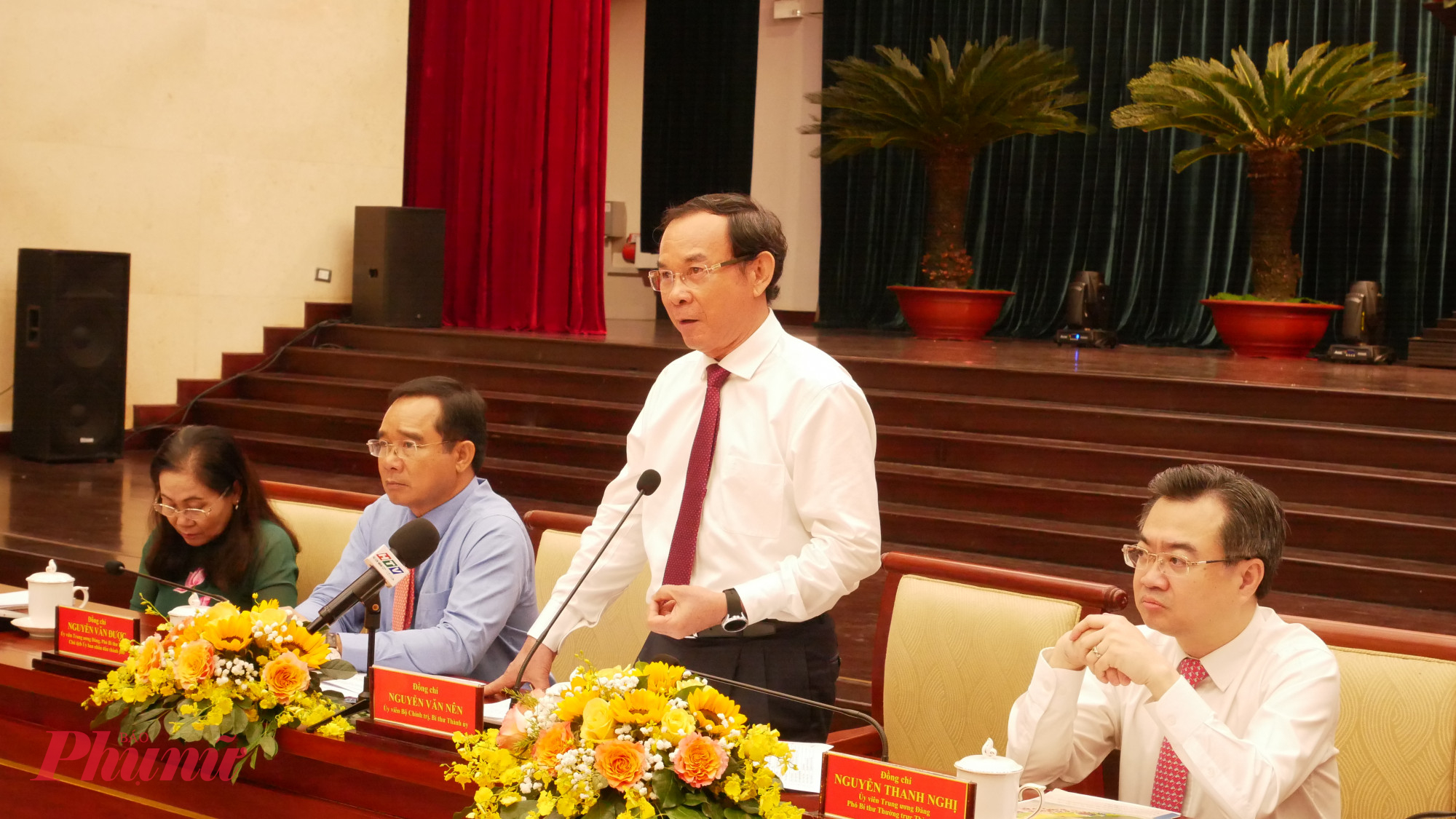 Tham dự v&agrave; chủ tr&igrave; sự kiện c&oacute; B&iacute; thư Th&agrave;nh ủy TPHCM Nguyễn Văn N&ecirc;n, Ph&oacute; B&iacute; thư Th&agrave;nh ủy TPHCM Nguyễn Thanh Nghị, Chủ tịch UNBND TPHCM Nguyễn Văn Được, Chủ tịch HĐND TPHCM Nguyễn Thị Lệ 