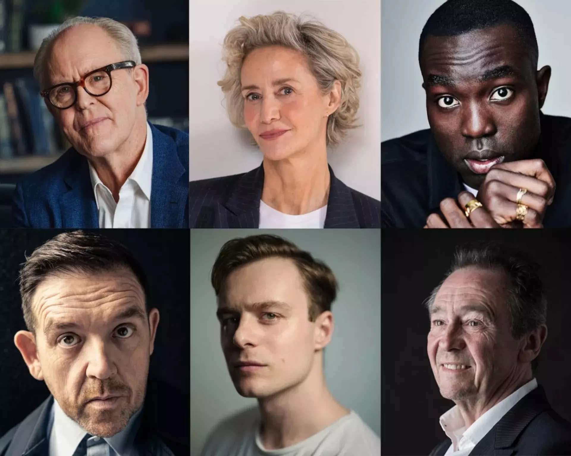 ừ tr&ecirc;n c&ugrave;ng b&ecirc;n tr&aacute;i xuống dưới c&ugrave;ng b&ecirc;n phải: John Lithgow, Janet McTeer, Paapa Essiedu, Nick Frost, Luke Thallon, Paul Whitehouse 
