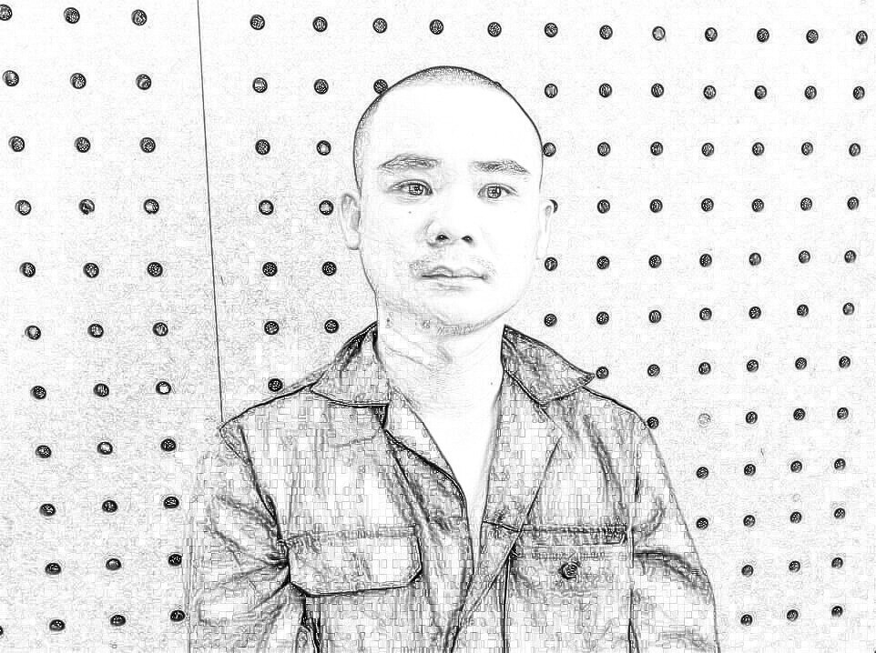 Trương Thanh Nh&atilde; tại cơ quan c&ocirc;ng an. Ảnh: Tuyết Nhung.