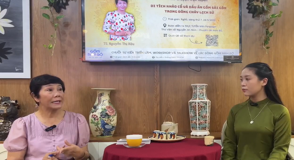 Tiến sĩ Nguyễn Thị Hậu: Gốm Nam bộ thường được trang tr&iacute; nhiều hoa văn, với m&agrave;u xanh đồng, xanh lam; theo c&aacute;c chủ đề về lịch sử v&agrave; cả hiện đại...
