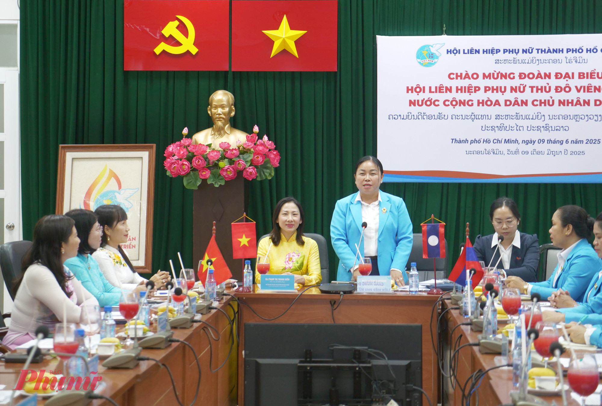 B&agrave; Lienkham Vilaphanh - Chủ tịch Hội LHPN Thủ đ&ocirc; Vi&ecirc;ng Chăn &ndash; đ&aacute;nh gi&aacute; cao những gi&aacute; trị thiết thực m&agrave; c&aacute;c nội dung hợp t&aacute;c đ&atilde; mang lại