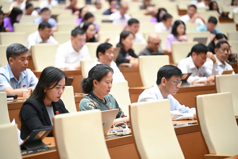 Quốc hội biểu quyết th&ocirc;ng qua Luật việc l&agrave;m (sửa đổi) - ảnhL QH