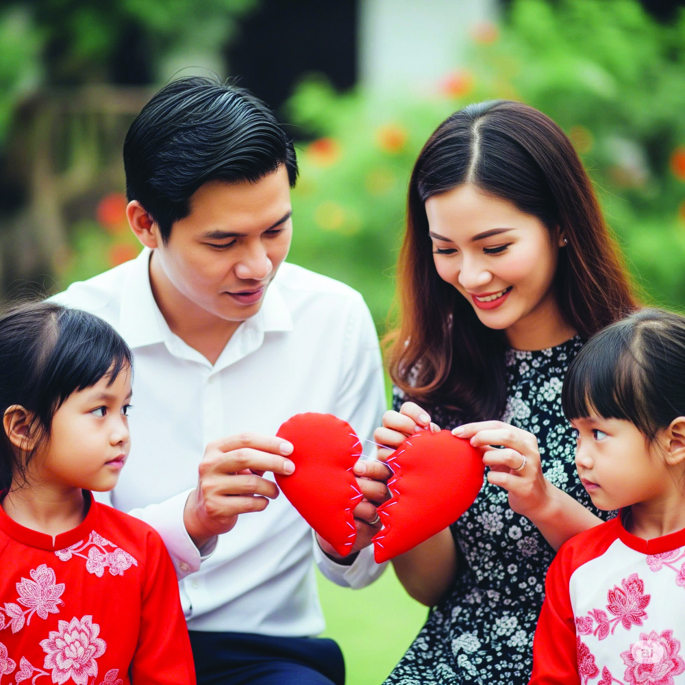Có những cặp đôi tưởng chừng khó hòa hợp, nhưng chính sự khéo léo hòa điệu những khác biệt ấy lại có thể biến khoảng cách thành sợi dây gắn kết Ảnh minh họa do trí tuệ nhân tạo (AI) tạo nên