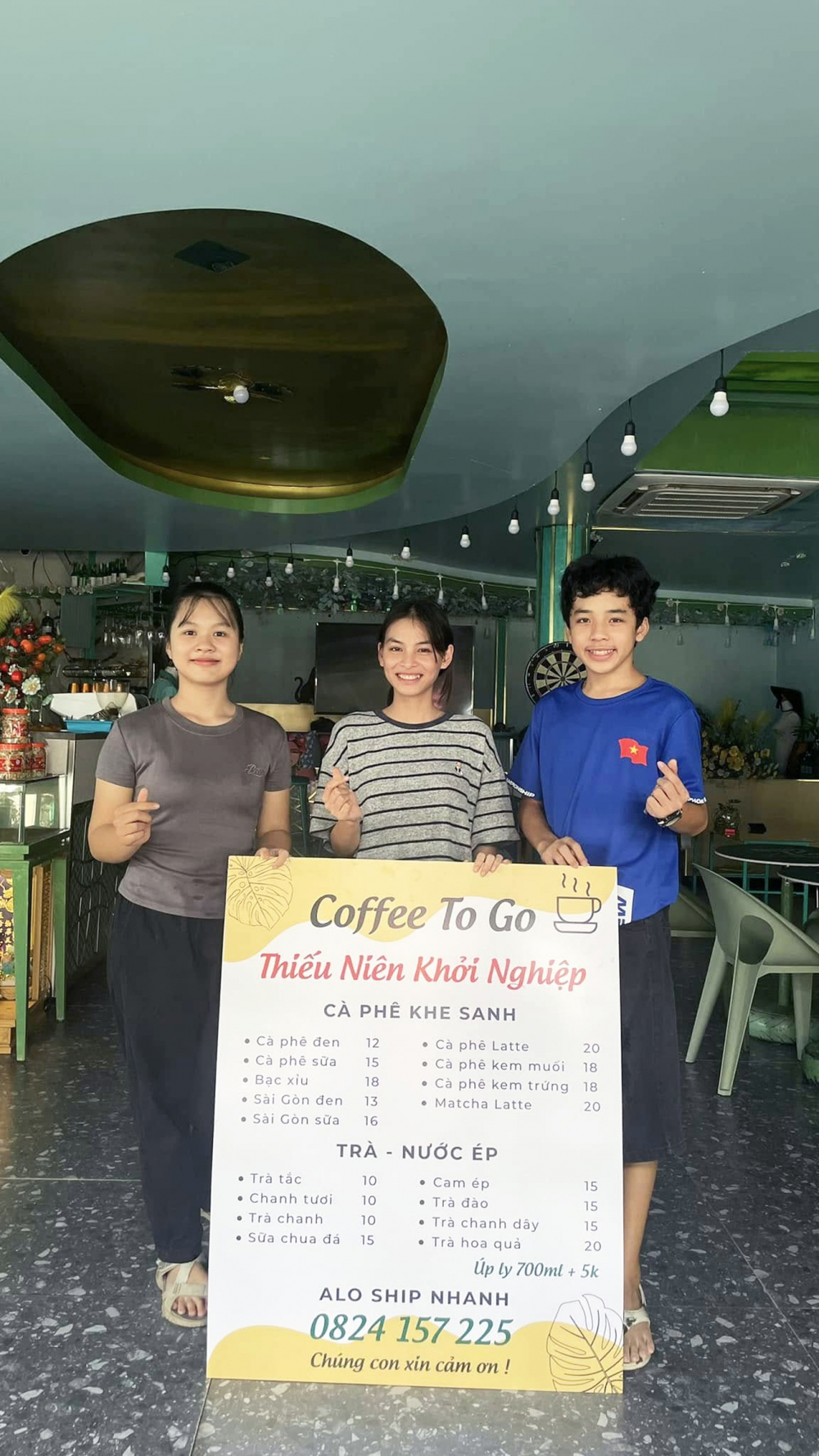 Dự &aacute;n c&agrave; ph&ecirc; To Go - Thiếu ni&ecirc;n khởi nghiệp