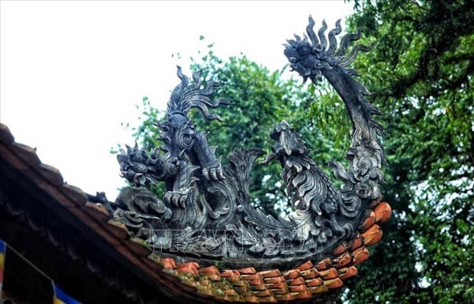 Hoạ tiết cổ thời Trần thế kỉ XIV ở khu danh thắng C&ocirc;n SƠn- Kiếp Bạc (Hải Ph&ograve;ng)..Ảnh: TTXVN
