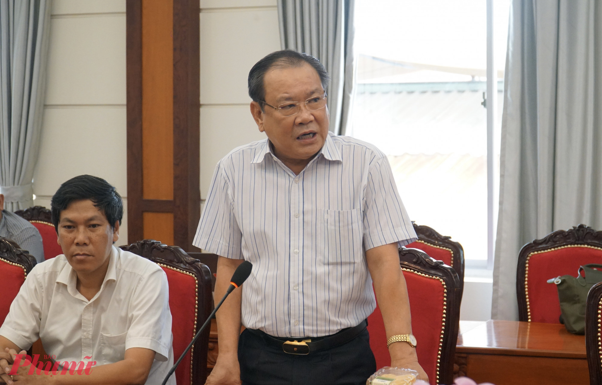 &Ocirc;ng Mai Ngọc Phước &ndash; Tổng Bi&ecirc;n tập B&aacute;o Ph&aacute;p Luật TPHCM - chia sẻ tại nghị - Ảnh: Thanh T&acirc;m