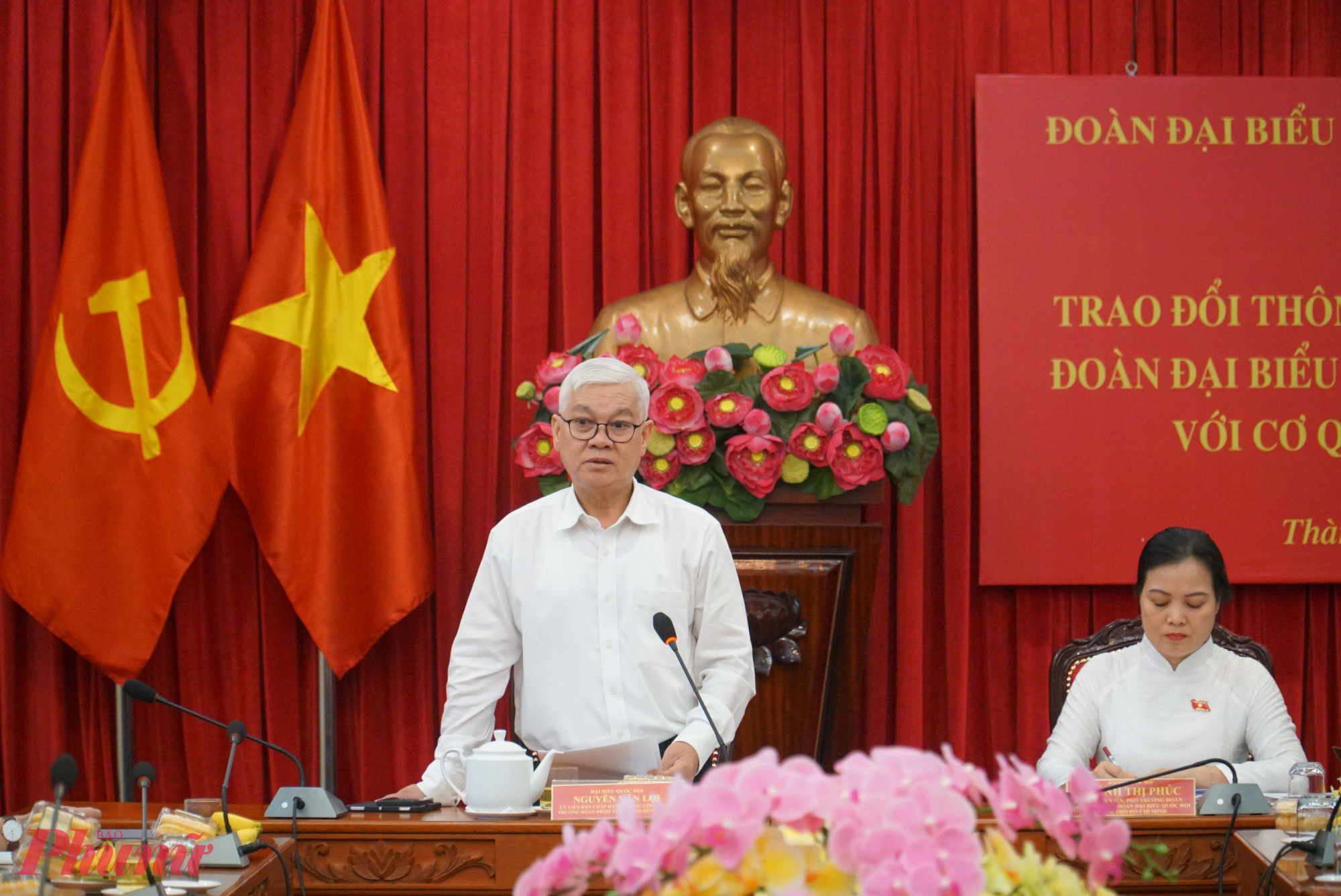 &Ocirc;ng Nguyễn Văn Lợi &ndash; Ủy vi&ecirc;n Ban Chấp h&agrave;nh Trung ương Đảng, Trưởng Đo&agrave;n đại biểu Quốc hội chuy&ecirc;n tr&aacute;ch kh&oacute;a XV TPHCM - ph&aacute;t biểu tại hội nghị - Ảnh: Thanh T&acirc;m