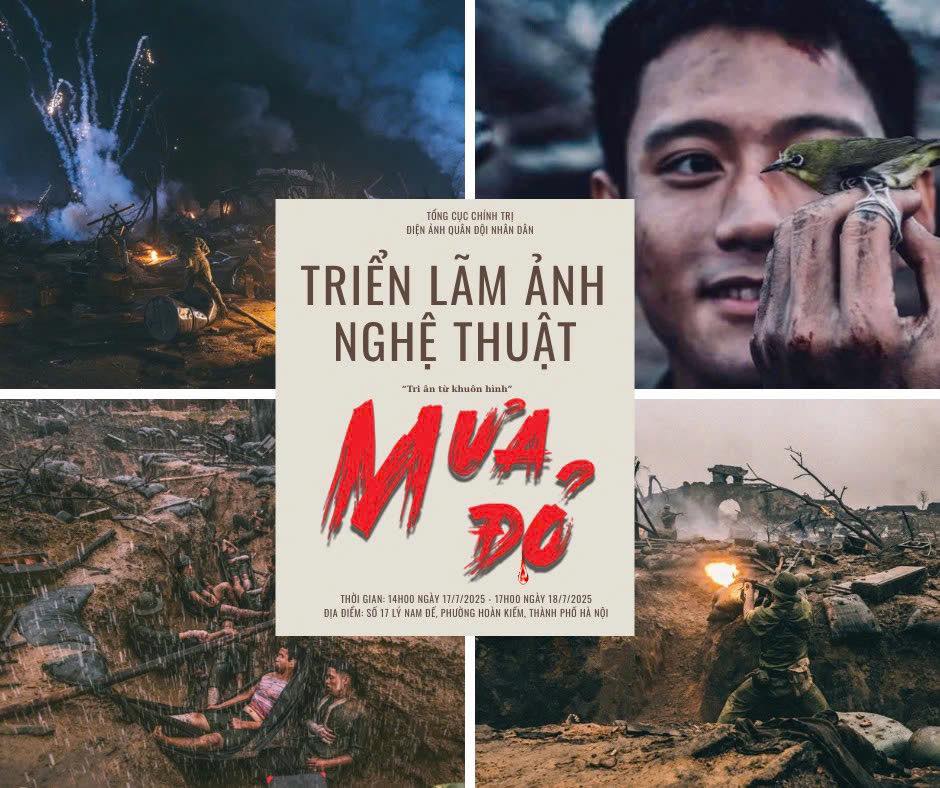 Triển l&atilde;m ảnh nghệ thuật phim Mưa đỏ diễn ra ng&agrave;y 17 v&agrave; 18/7 tại H&agrave; Nội 