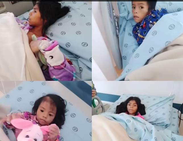 4 đứa trẻ được chăm s&oacute;c y tế v&agrave; l&uacute;c n&agrave;y một b&iacute; mật được h&eacute; lộ