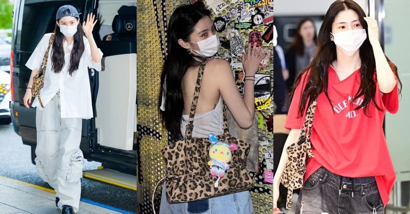 Samo Ondoh Le Belt Bag( khoảng 3,95 triệu đồng): Điểm nhận diện nổi bật của mẫu t&uacute;i n&agrave;y l&agrave; họa tiết da b&aacute;o c&aacute; t&iacute;nh, kết hợp kho&aacute; đai bản lớn tạo cảm gi&aacute;c mạnh mẽ, cool ngầu nhưng vẫn thời thượng. Han So Hee thường mix c&ugrave;ng &aacute;o thun, &aacute;o kho&aacute;c da hoặc trench coat, nhấn mạnh kh&iacute; chất nổi loạn v&agrave; ph&aacute; c&aacute;ch của bản th&acirc;n.