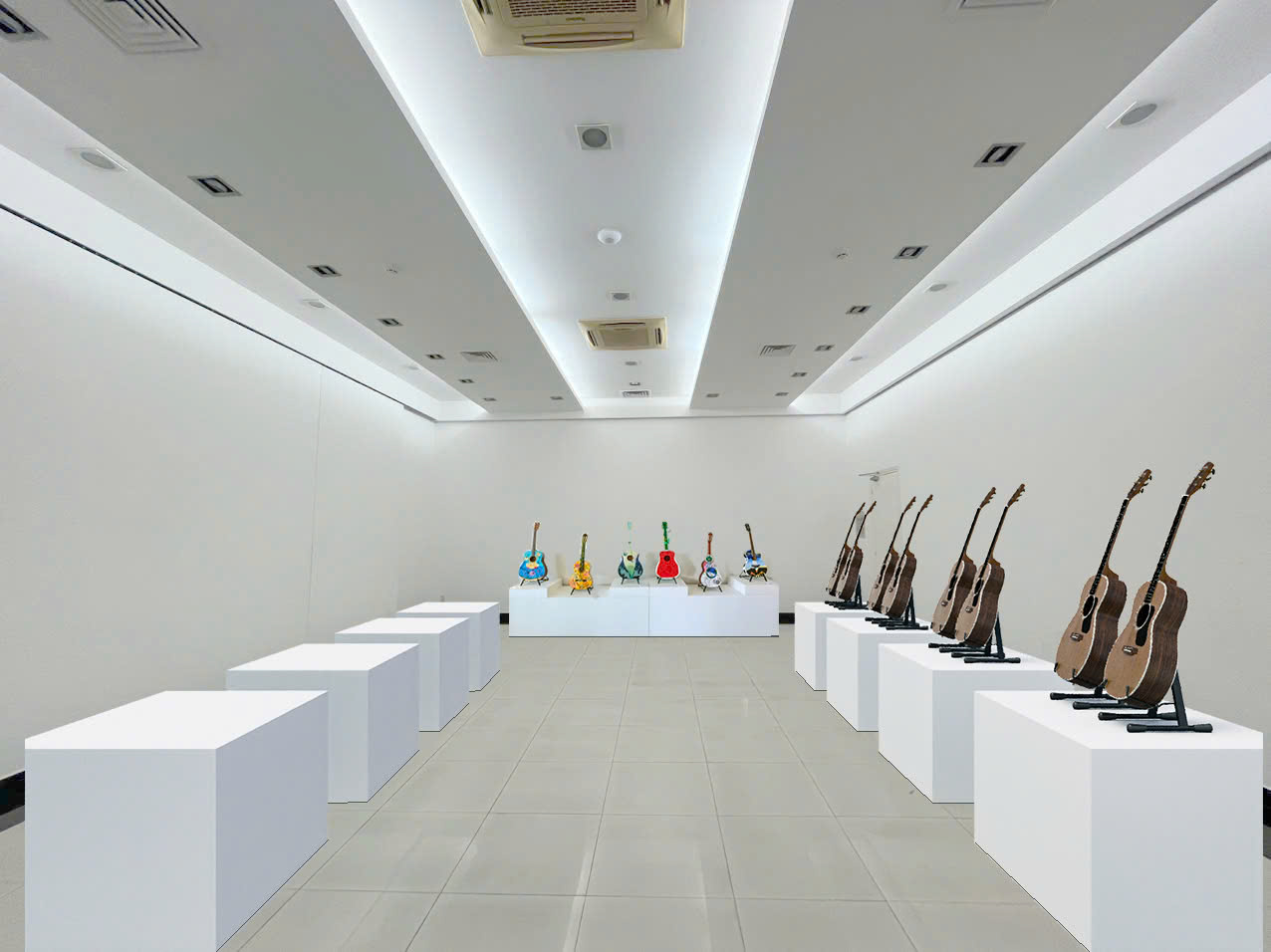 Sự kiện sẽ c&oacute; kh&ocirc;ng gian trưng b&agrave;y những chiếc đ&agrave;n guitar do c&aacute;c nghệ nh&acirc;n nổi tiếng thực hiện
