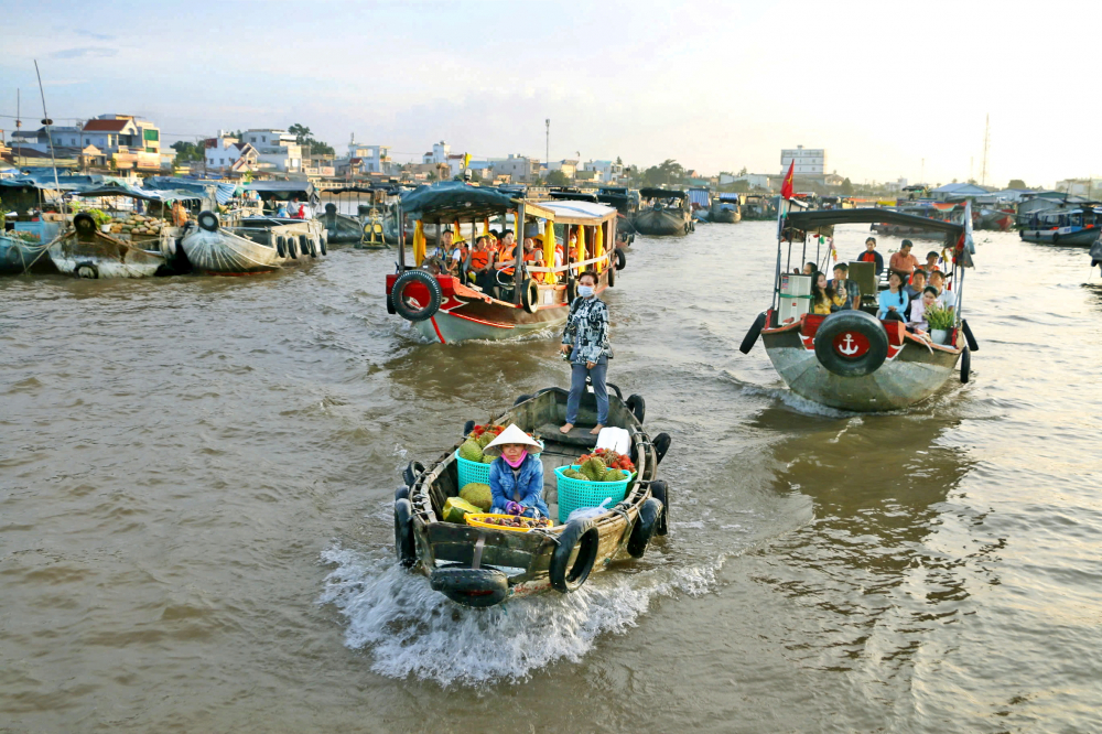 Chợ nổi C&aacute;i Răng (TP Cần Thơ) những năm gần đ&acirc;y kh&ocirc;ng c&ograve;n cảnh tấp nập ghe thuyền - ẢNH: THUẬN H&Oacute;A
