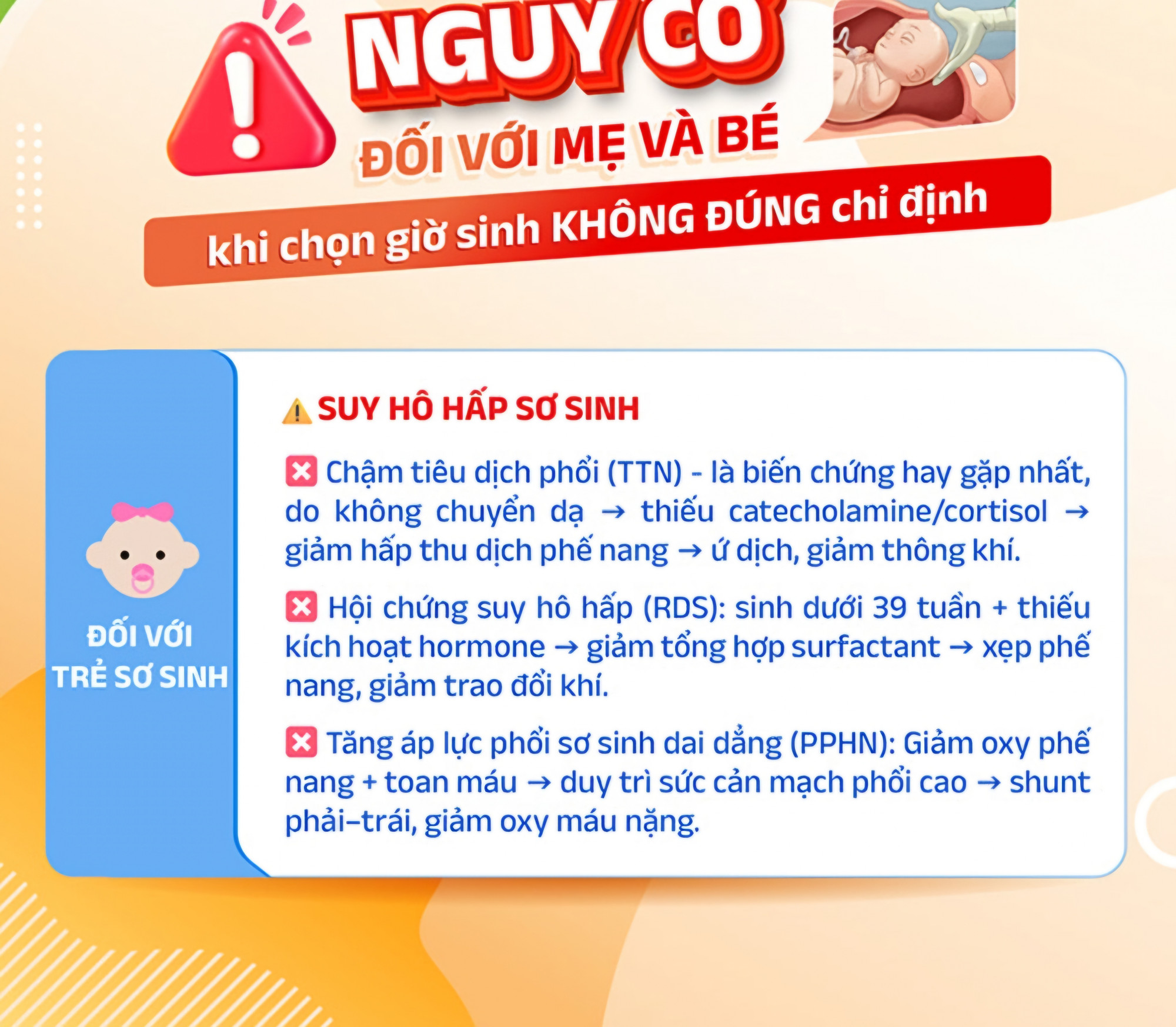 Nguy cơ khi chọn ng&agrave;y đẹp mổ lấy thai - ảnh: Bệnh viện Nhi Trung ương