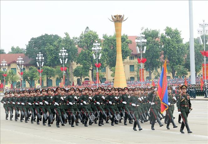 Khối Qu&acirc;n đội nh&acirc;n d&acirc;n L&agrave;o - Ảnh: L&acirc;m Kh&aacute;nh/TTXVN