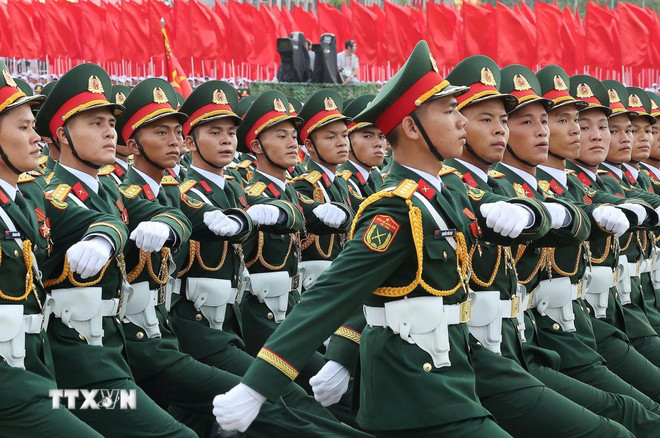 Khối sỹ quan Lục qu&acirc;n - Ảnh: L&acirc;m Kh&aacute;nh/TTXVN