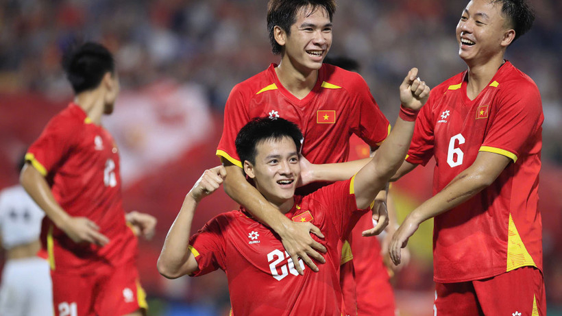 B&agrave;n thắng duy nhất của Thanh Nh&agrave;n - Ảnh: VFF