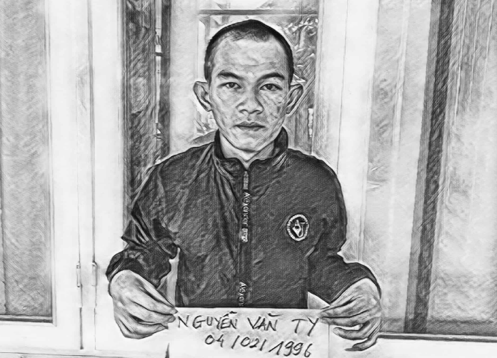 Nguyễn Văn Ty tại cơ quan c&ocirc;ng an - Ảnh: C&ocirc;ng an cung cấp