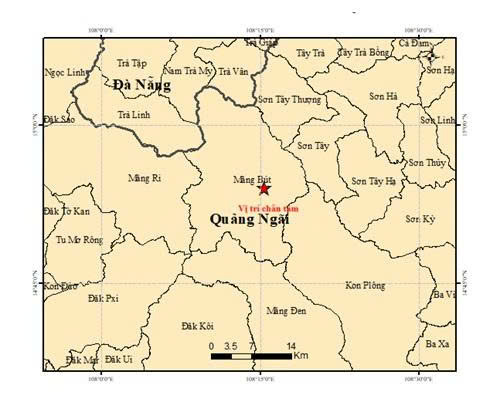 Vị tr&iacute; t&acirc;m chấn_Nguồn: Trung t&acirc;m B&aacute;o tin động đất v&agrave; cảnh b&aacute;o s&oacute;ng thần.