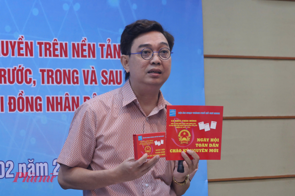 Nhạc sĩ Nguy&ecirc;̃n Quang Vinh - Chủ tịch H&ocirc;̣i &Acirc;m nhạc TPHCM và đ&ocirc;̀ng giám khảo cu&ocirc;̣c thi - Ảnh: Phương Nhã