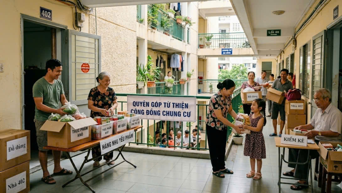 Cộng đồng cư d&acirc;n vẫn lu&ocirc;n sẵn s&agrave;ng gi&uacute;p đỡ, hỗ trợ nhau trong hoạn nạn. Ảnh minh họa