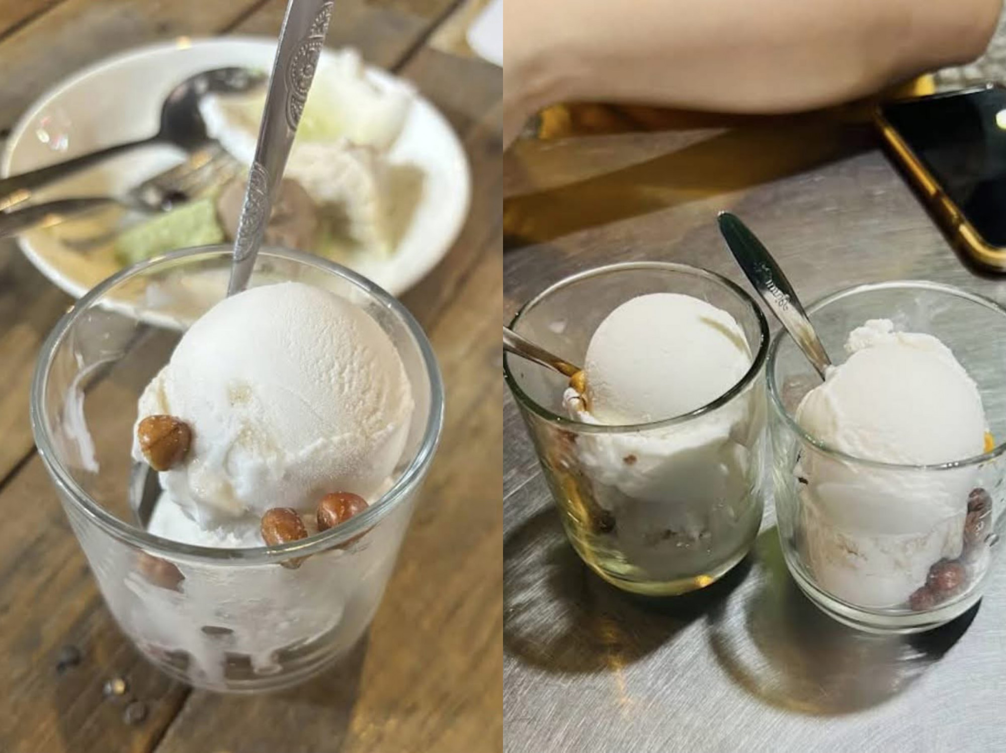 Đặc biệt, giới trẻ S&agrave;i G&ograve;n kh&ocirc;ng thể bỏ qua c&aacute;c m&oacute;n đ&aacute; b&agrave;o, milo dầm hay kem dừa - những m&oacute;n 'cứu tinh' trong những ng&agrave;y nhiệt độ l&ecirc;n cao. C&aacute;c qu&aacute;n như Kem miếng dừa (450 Nguyễn Ch&iacute; Thanh, phường Chợ Lớn) lu&ocirc;n đ&ocirc;ng kh&aacute;ch v&agrave;o buổi tối, khi người d&acirc;n t&igrave;m đến những m&oacute;n ăn m&aacute;t lạnh để thư gi&atilde;n sau một ng&agrave;y oi bức. Gi&aacute; từ 20.000-40.000 đồng - Ảnh: