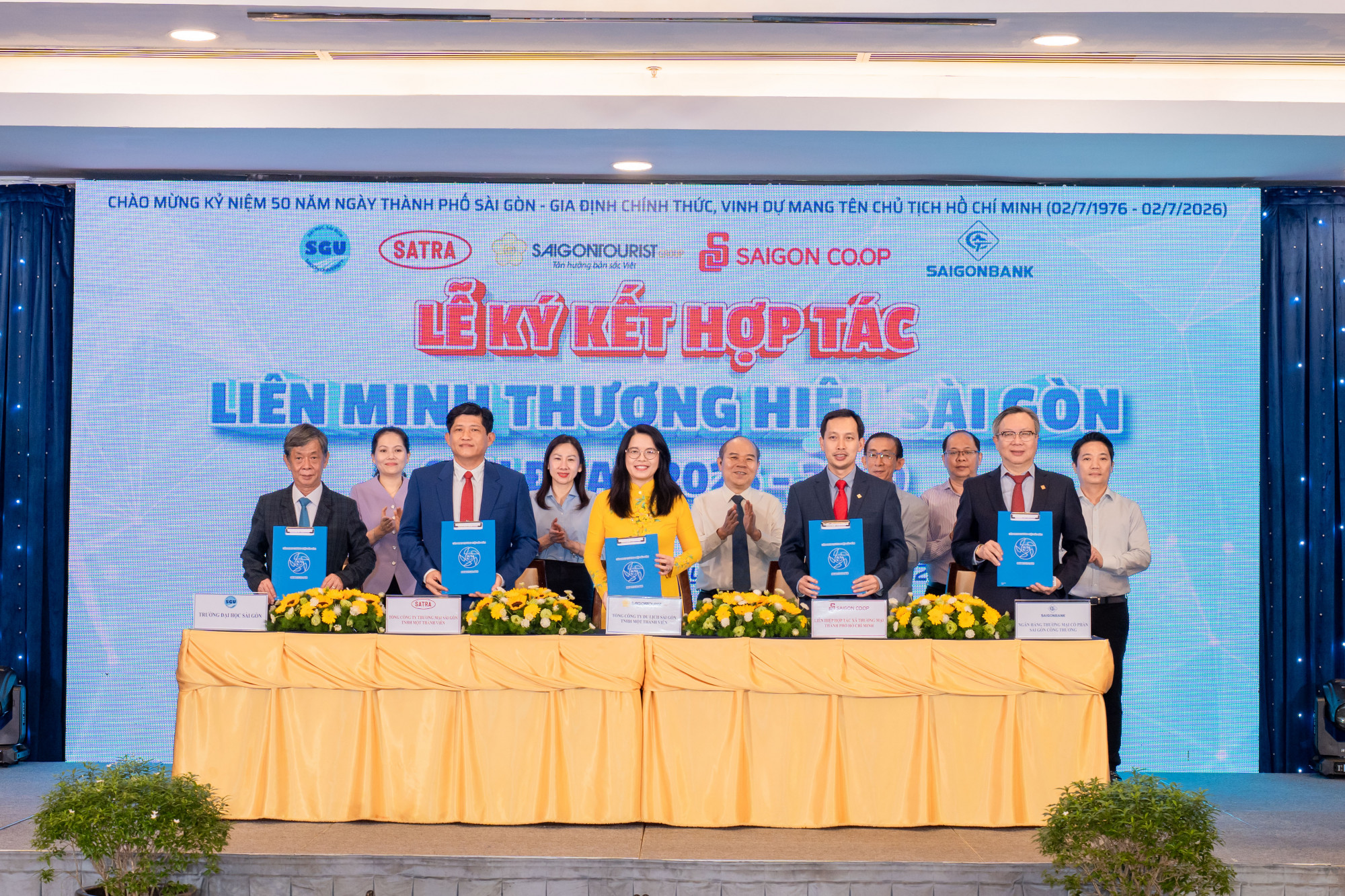 5 đơn vị thực hiện k&yacute; kết th&agrave;nh lập Li&ecirc;n minh Thương hiệu S&agrave;i G&ograve;n