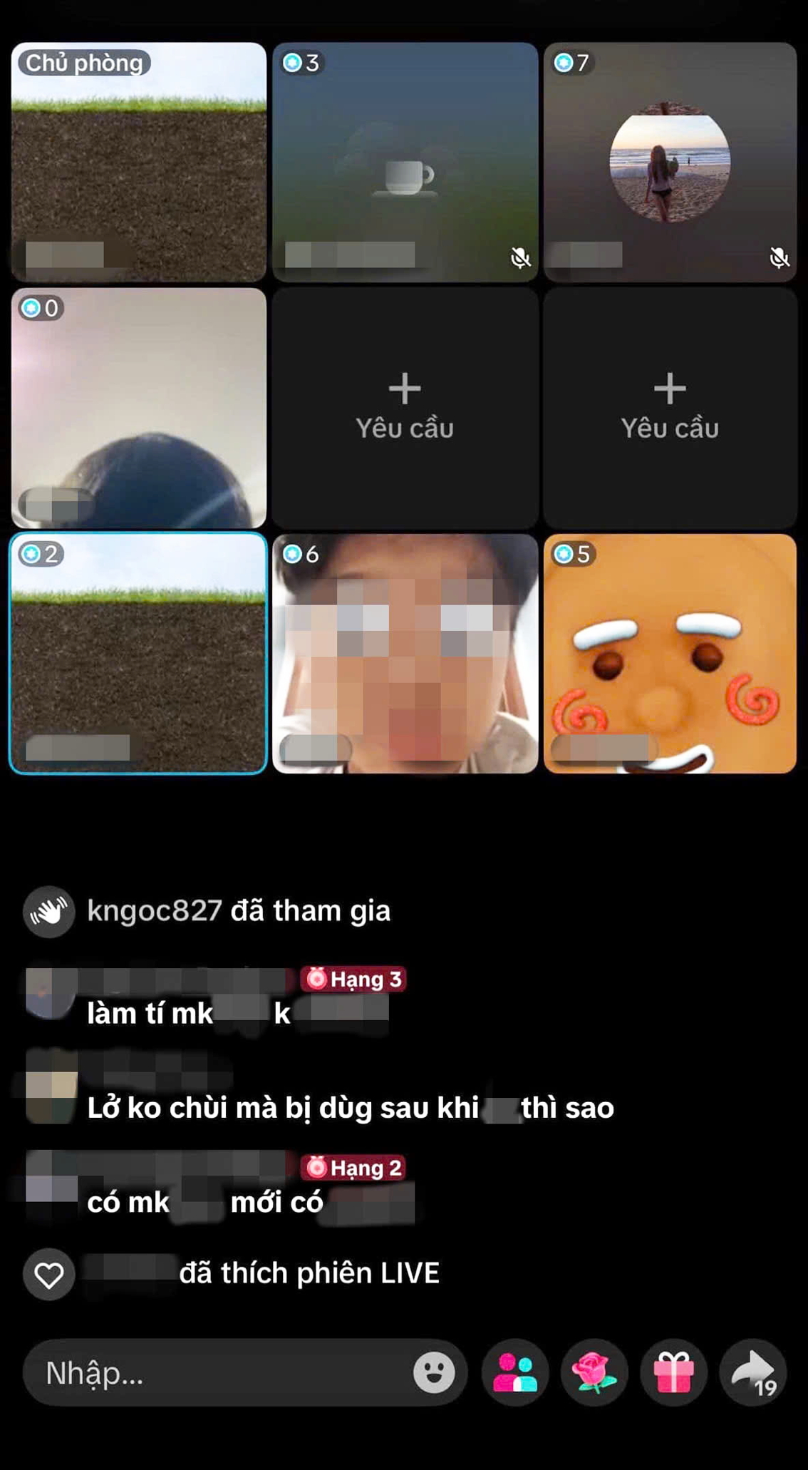Buổi live stream với lời lẽ th&ocirc; tục, x&uacute;c phạm nữ sinh V.M.K. - Ảnh chụp m&agrave;n h&igrave;nh