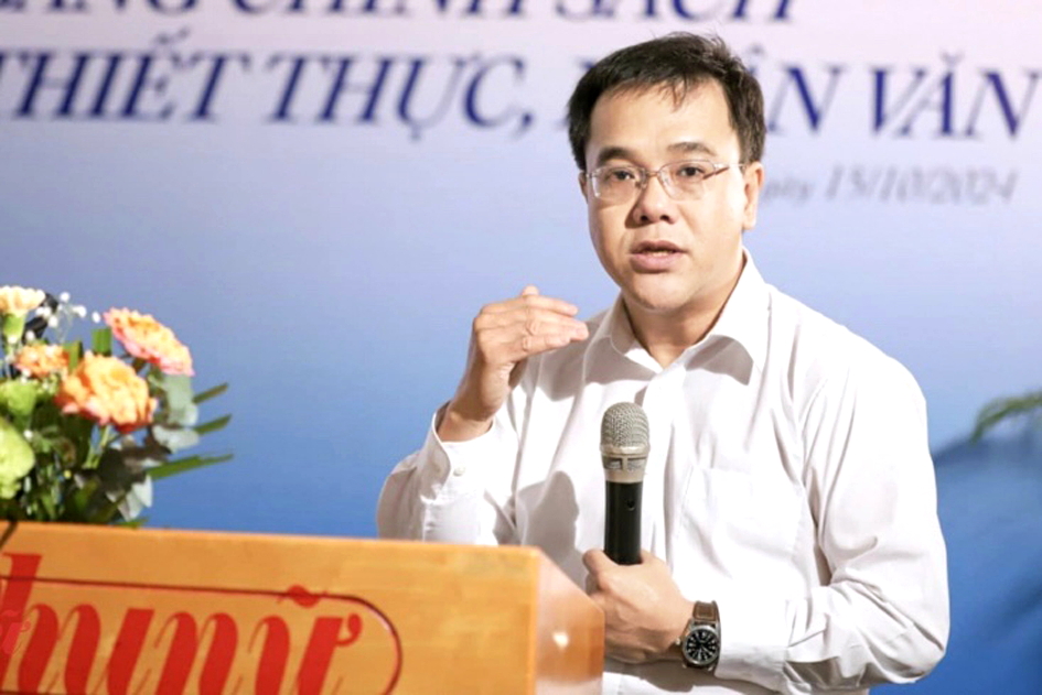 Thạc sĩ Phạm Ch&aacute;nh Trung tham gia một hội thảo  do B&aacute;o Phụ nữ TPHCM tổ chức - ẢNH: TH&Agrave;NH L&Acirc;M