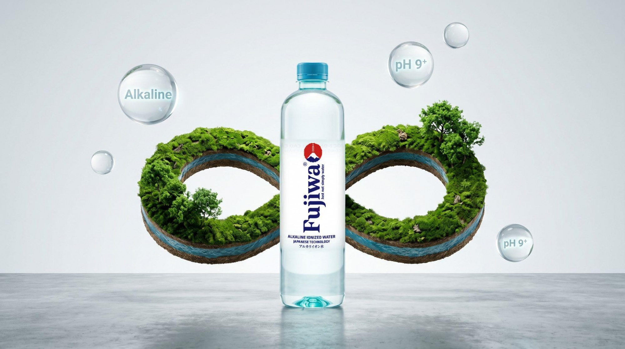 Nước i-on kiềm Fujiwa sở hữu đặc t&iacute;nh kiềm tự nhi&ecirc;n, hướng đến triết l&yacute; ph&aacute;t triển bền vững v&agrave; tăng trưởng xanh - Ảnh: FUJIWA Việt Nam