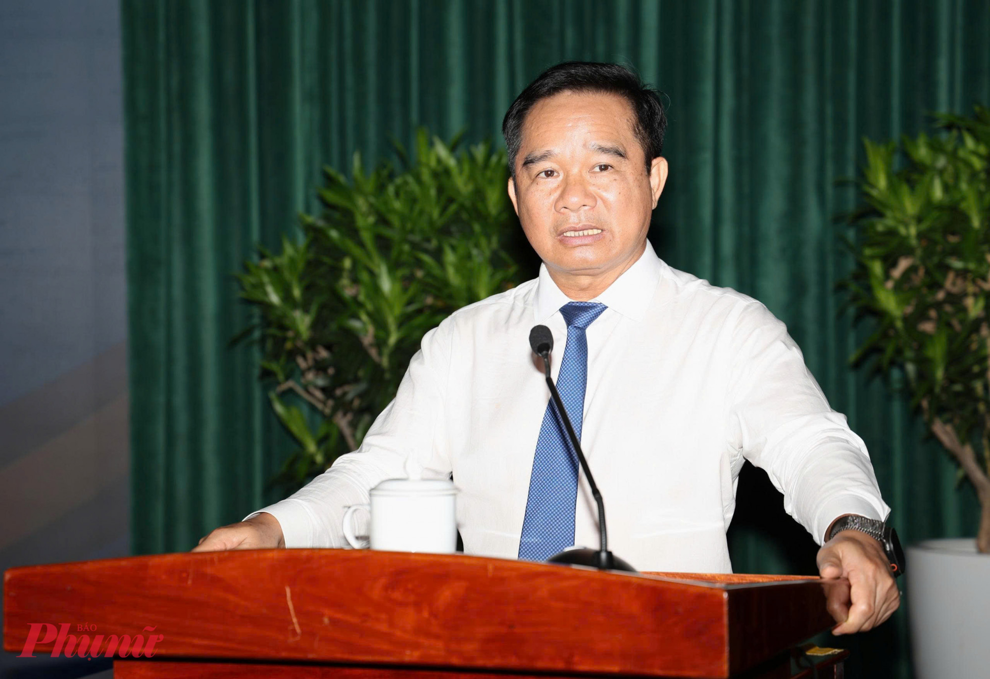 Chủ tịch UBND TPHCM Nguyễn Văn Được phát biểu giao nhiệm vụ - Ảnh: T.T