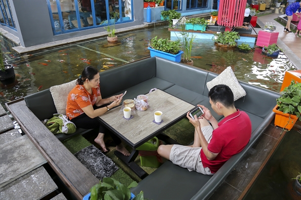 Quan ca phe ca Koi duoc gioi tre yeu thich tai Sai Gon