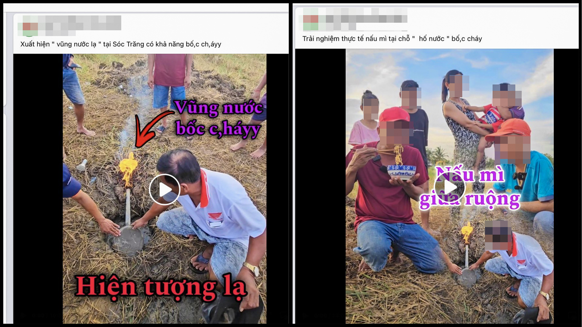 Vụ hố nước bốc cháy ở Sóc Trăng là chuyện bình thường, đã rất lâu rồi
