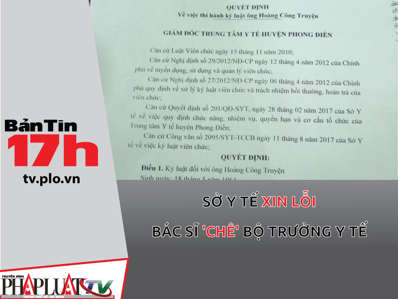 Sở Y tế xin lỗi bác sĩ 'chê' Bộ trưởng Bộ Y tế