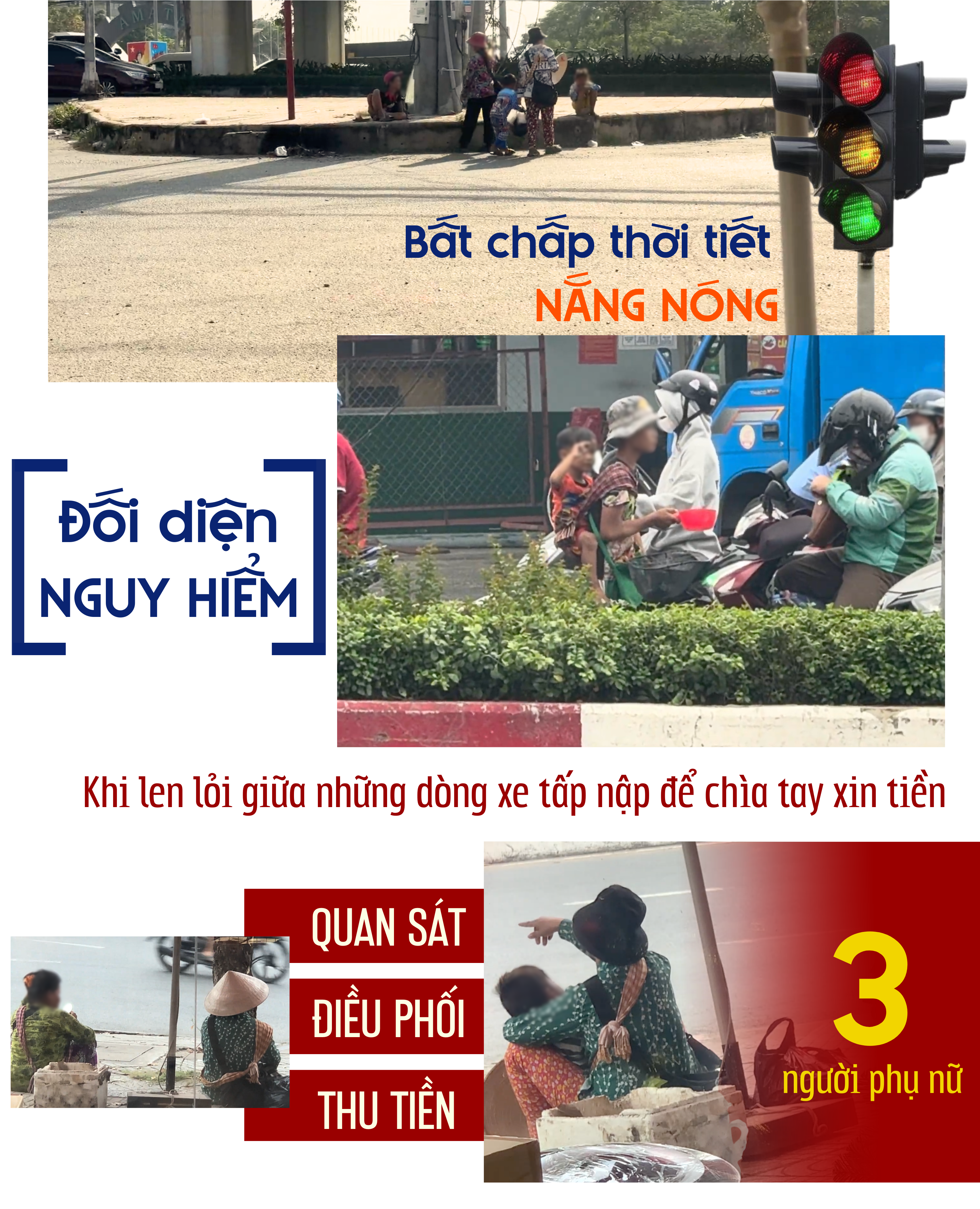 ẢNH GHÉP 2 - Các cháu nhỏ bất chấp thời tiết nắng nóng, đối diện nguy hiểm khi len lỏi giữa những dòng xe tấp nập để chìa tay xin tiền (3 ảnh) + Ba người phụ nữ lại ngồi trong quán (1).png