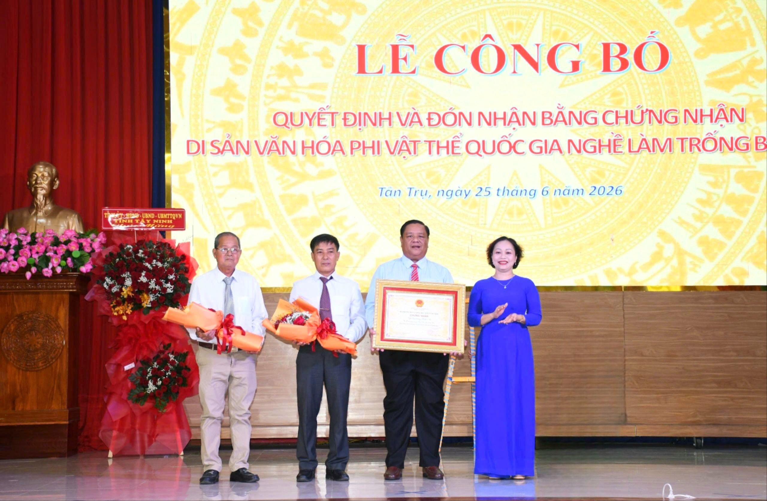 Trống Bình An tỉnh Tây Ninh trở thành Di sản văn hóa phi vật thể quốc gia
