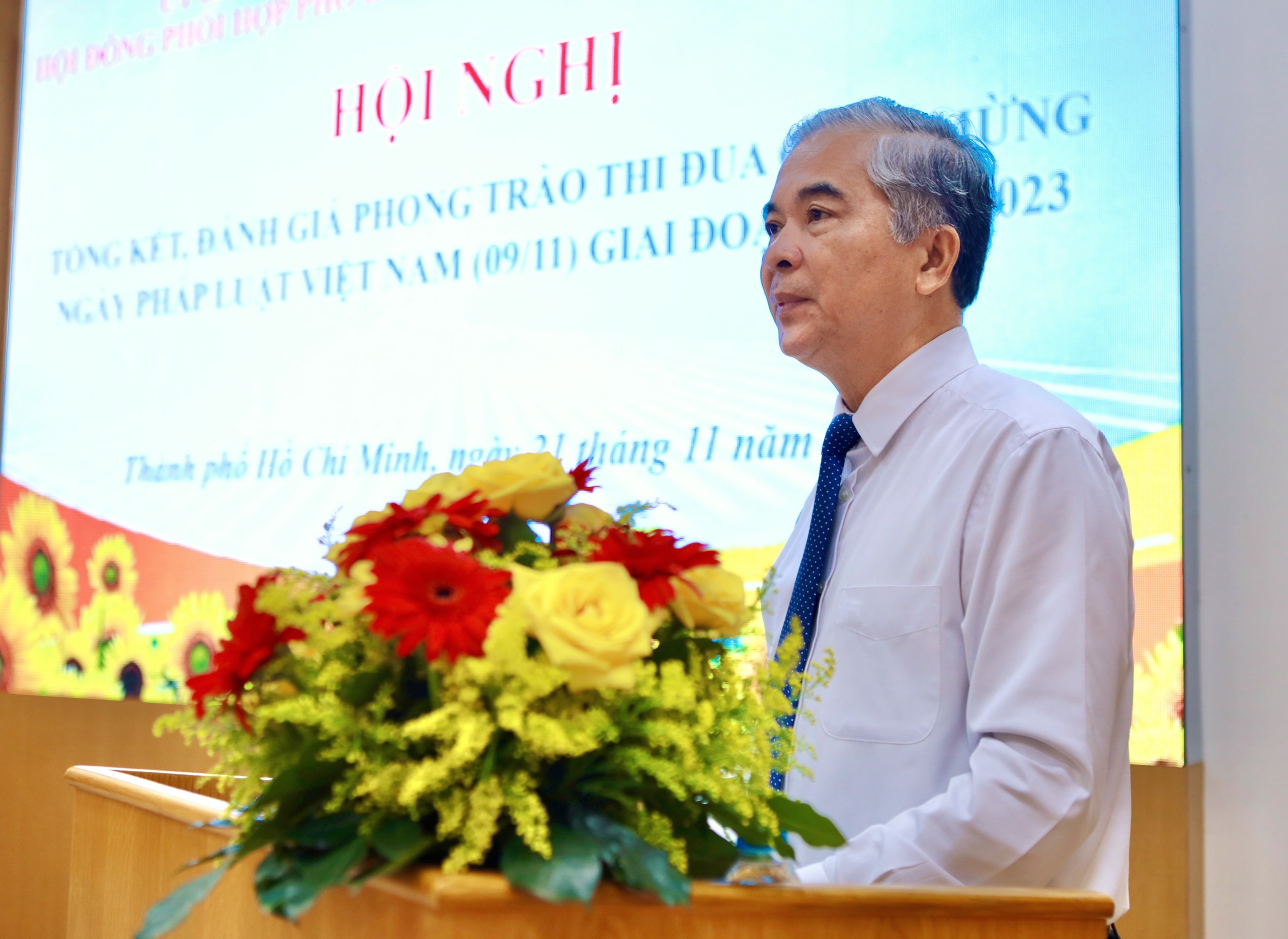 ông ngô minh  châu tại hội nghị tổng kết ngày pháp luật việt nam