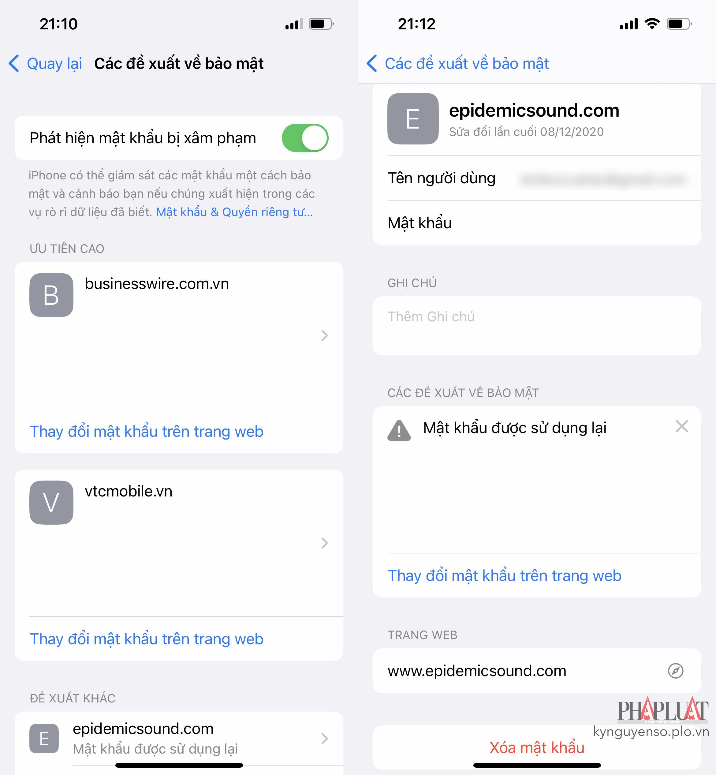 Người dùng nên đổi mật khẩu ngay lập tức đối với những tài khoản bị rò rỉ thông tin. Ảnh: MINH HOÀNG