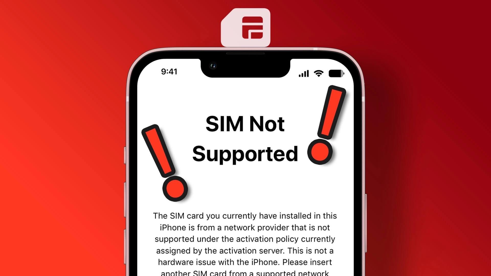 sim không được hỗ trợ