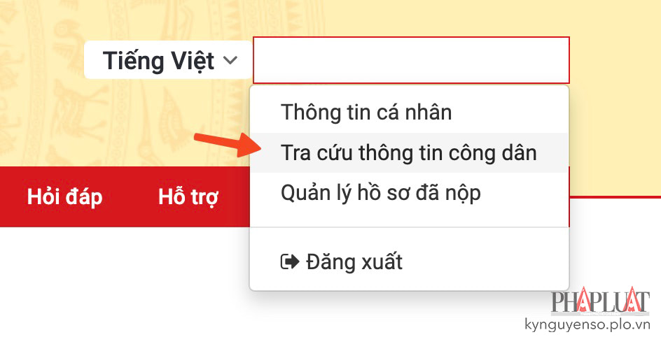 Tra cứu thông tin công dân trên cổng Dịch vụ công Bộ Công an. Ảnh: MINH HOÀNG